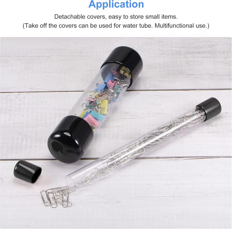 MECCANIXITY Clear Storage Tube 23x25mm Small Plastic Round Tubing with Caps Rigid Bottle Container 300mm/12 Inch for Item Stored - Image 5